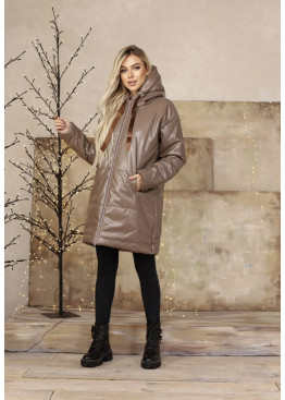 Женское пальто кожа зима" 