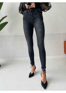 Женские джинсы скини с завышенной посадкой